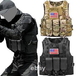 Military Tactical Vest Molle Airsoft Combat Assault Army Plate Carrier Holder