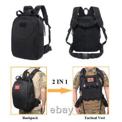 Multifunction Combined Tactical Backpack Vest Military Assault Combat Rucksack