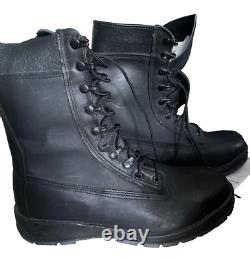 NEW 10.5 Wide Belleville Black Leather Steel Toe Military Tactical Combat Boot