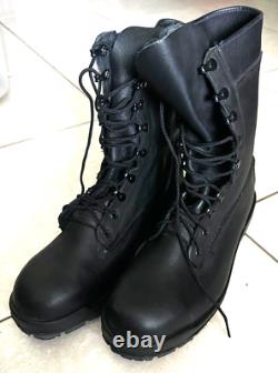 NEW 10.5 Wide Belleville Black Leather Steel Toe Military Tactical Combat Boot