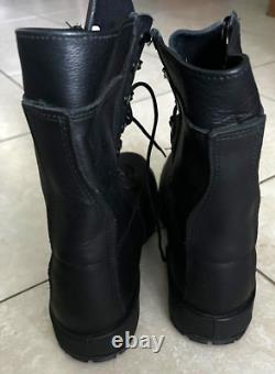 NEW 10.5 Wide Belleville Black Leather Steel Toe Military Tactical Combat Boot