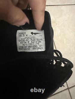 NEW 10.5 Wide Belleville Black Leather Steel Toe Military Tactical Combat Boot