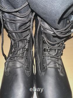 NEW 10.5 Wide Belleville Black Leather Steel Toe Military Tactical Combat Boot