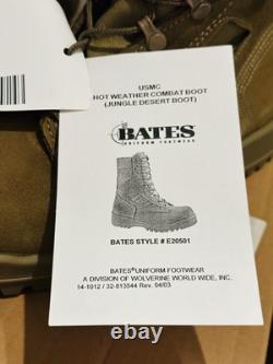 New 12 R Regular Mens Bates E20501 Usmc Hot Weather Combat Boots Coyote