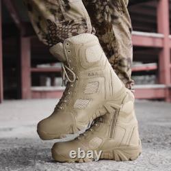 New Mens Hiking Army Boots Military Trail Outdoor Non Slip Combat Tactical Shoes