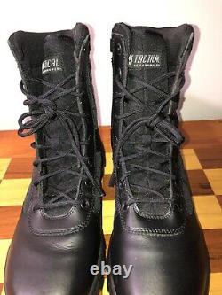 New Tactical Performance Black Leather Military Combat Style Boots Size 12