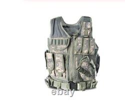 Police Swat Special Forces Tactical Army Military Molle Assault Vest Combat Camo