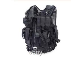 Police Swat Special Forces Tactical Army Military Molle Assault Vest Combat Camo