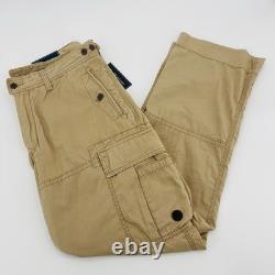Polo Ralph Lauren Cargo Pants Mens 36x32 Military Beige RRL Army Combat Tactical