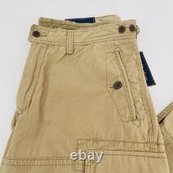 Polo Ralph Lauren Cargo Pants Mens 36x32 Military Beige RRL Army Combat Tactical