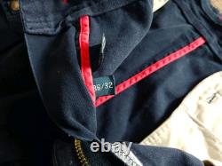 Polo Ralph Lauren Military Combat Pants Blue Cargo Pocket Chino 36x32 Mens