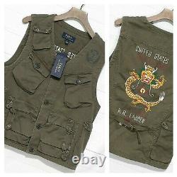 Polo Ralph Lauren military tactical utility field combat vest gilet jacket M