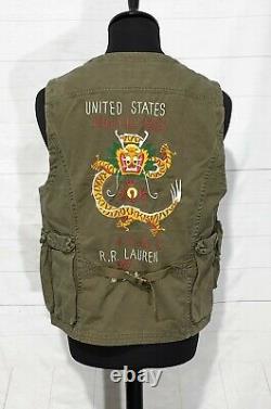 Polo Ralph Lauren military tactical utility field combat vest gilet jacket M