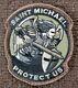 Protect Us St. Michael Tactical Combat Hook Badge Morale Military Patch Forest
