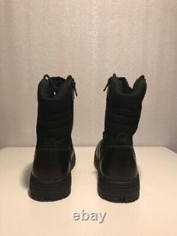 RIELD Men's Military Tactical Combat Work Boots with Side Zipper, Black Size 11