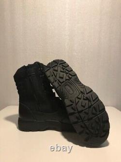 RIELD Men's Military Tactical Combat Work Boots with Side Zipper, Black Size 11