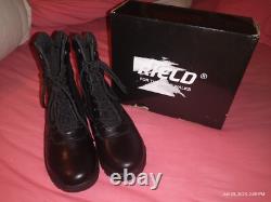 RIELD Men's Military Tactical Work Boots with Zipper Army Combat Boots SZ 9