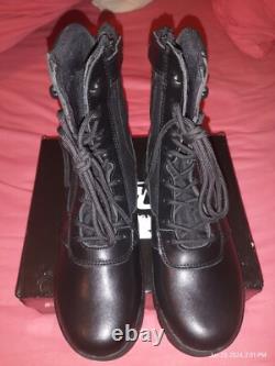 RIELD Men's Military Tactical Work Boots with Zipper Army Combat Boots SZ 9