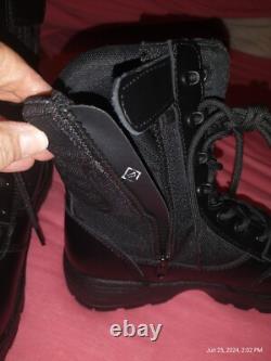 RIELD Men's Military Tactical Work Boots with Zipper Army Combat Boots SZ 9