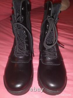 RIELD Men's Military Tactical Work Boots with Zipper Army Combat Boots SZ 9