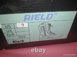 RIELD Men's Military Tactical Work Boots with Zipper Army Combat Boots SZ 9