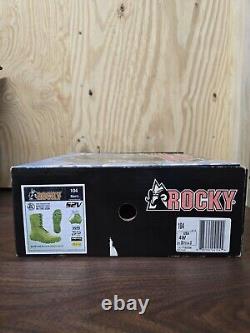 ROCKY MEN'S LEATHER Nylon S2V TACTICAL MILITARY BOOTS COYOTE BROWN SIZE 4 W WIDE
