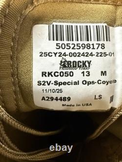 ROCKY S2V Men's Tactical Military Boot, Size 13 Brown
