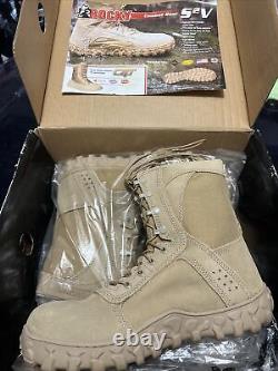 ROCKY S2V NEW- Men's Tactical Military Boots Tan, US 12 Steel Toe