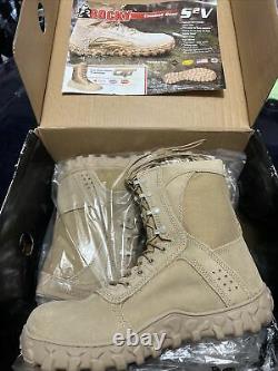 ROCKY S2V NEW- Men's Tactical Military Boots Tan, US 12 Steel Toe