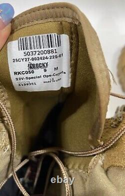 ROCKY S2V RKC055 Tactical Military Boots Waterproof Insulated Coyote Brown 9R