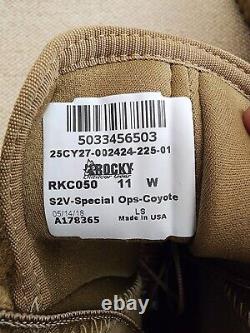 ROCKY S2V RYRKC050 Men Hiking Tactical Military Boots Coyote Brown, US 11 Wide