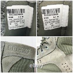 ROCKY S2v Special Ops Sage Green Size 5.5 M Steel Toe Military Tactical Boots