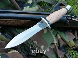 RUSSIAN Custom Military Hunting Dagger Knife Stainless STEEL Birch bark handle