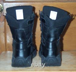 Reebok Black Police Military Tactical Firefighter Boots 12m Rb8874 Side Zip Euc