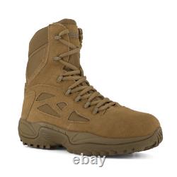 Reebok RB8850 Rapid Response Coyote Side Zip Tactical Military Combat Boots 8M