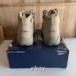 Reebok Rapid Response Military Tactical Comp Toe Boots Size 11.5 Wide RB8694 Tan
