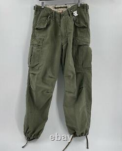 Relwen Men's 32R Combat Cargo Tactical Military Style Adjustable Pants Green