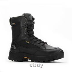 Rockrooster 8 Inch Boots Waterproof Black Leather Tactical & Military Boots For