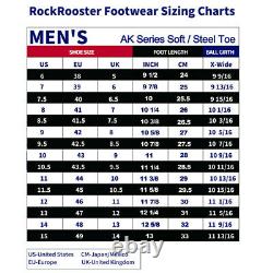 Rockrooster Men's Tactical & Military Boots Black Leather Waterproof Comfort 8'
