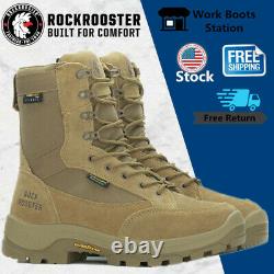 Rockrooster Military Tactical Boots For Men 8'' Anti-Fatigue Hiking Waterproof B