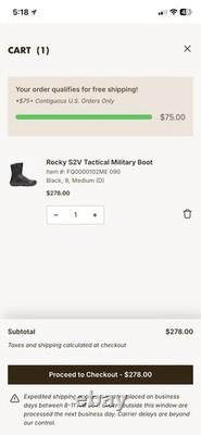 Rocky Boots Men's 9M S2V Special Ops Black Tactical Military Combat Vibram 8