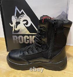 Rocky Fort Zipper Waterproof Public Service Boot combat tactical black size9.5 W