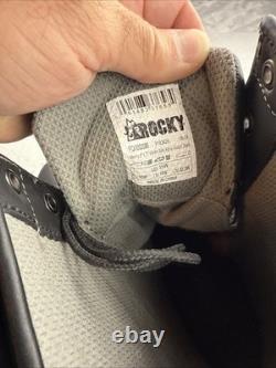 Rocky LT 8 Combat Boots Black Leather Vibram Sole Tactical Military Men's 15W