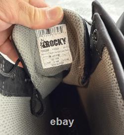 Rocky LT 8 Combat Boots Black Leather Vibram Sole Tactical Military Men's 15W