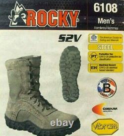 Rocky Men Size 7 W USA Made Steel Toe Eh Tactical Military Boots #6108 Sv2
