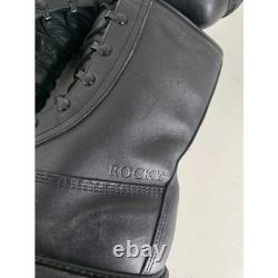 Rocky Military Combat Boots Mens 8.5W Wide Black Leather Vibram Tactical