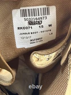 Rocky S2V Tactical Military Lace Up Boot Brown Leather Size 15M