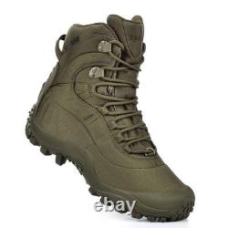 SKENARY Men's Tactical Boots Mid Combat Waterproof Military Boots Olive