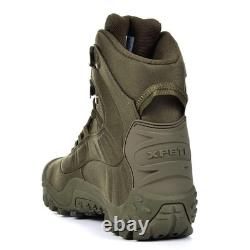 SKENARY Men's Tactical Boots Mid Combat Waterproof Military Boots Olive