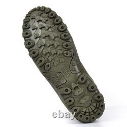 SKENARY Men's Tactical Boots Mid Combat Waterproof Military Boots Olive